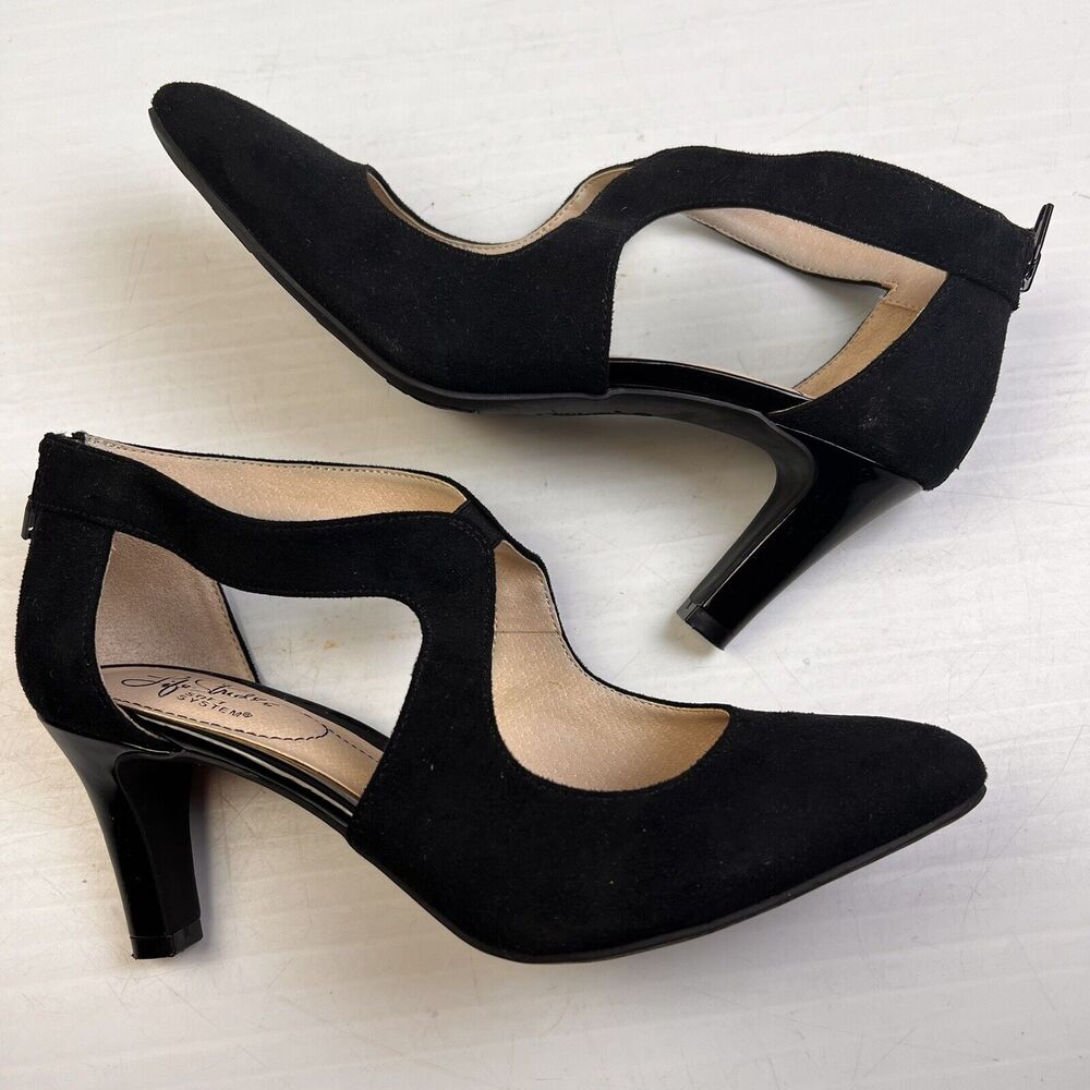 Life Stride Giovanna 2 Pump Soft System Heels Women's 9M Black Comfortable Shoe